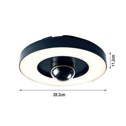 Immax NEO 07792L - LED Розумна вулична камера зі світлом RING 22W/230V IP44 Wi-Fi Tuya