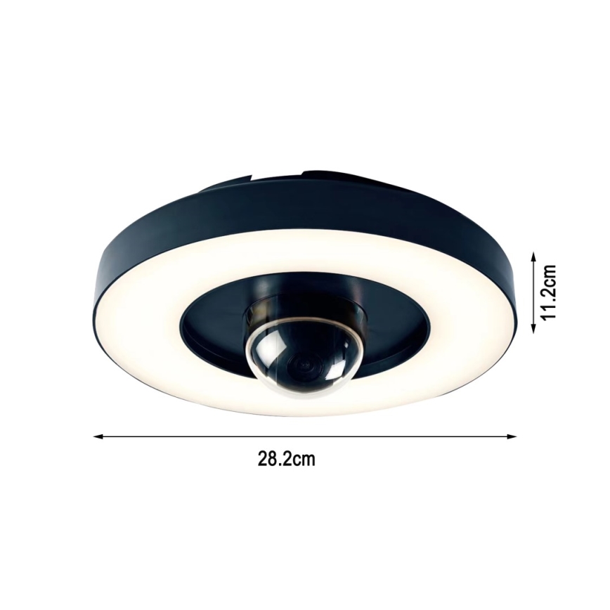 Immax NEO 07792L - LED Розумна вулична камера зі світлом RING 22W/230V IP44 Wi-Fi Tuya