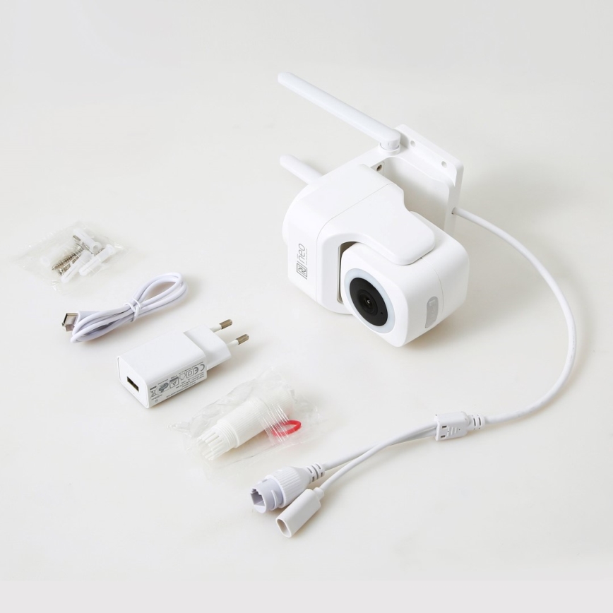 Immax NEO 07793L - Розумна зовнішня камера з сенсором CUBE 4MP 5V IP65 Wi-Fi Tuya