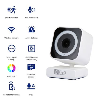 Immax NEO 07796L - Умная внутренняя камера с датчиком LITTLE CUBE 3MP 5V Wi-Fi Tuya