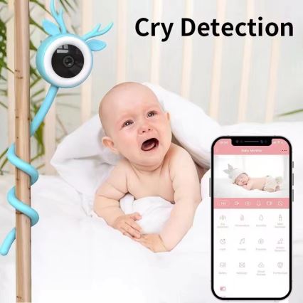 Immax NEO 07797L - Розумна акумуляторна радіоняня 5V Wi-Fi Tuya синій