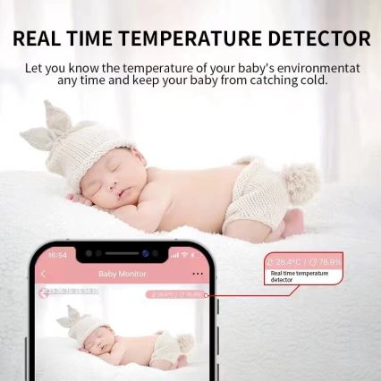 Immax NEO 07797L - Умная аккумуляторная радионяня 5V Wi-Fi Tuya синий