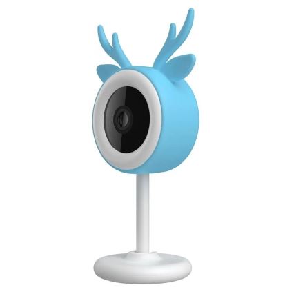 Immax NEO 07797L - Умная аккумуляторная радионяня 5V Wi-Fi Tuya синий