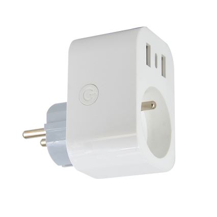 Immax NEO 07799L - Розумна розетка-розгалужувач 16A/230V + 2xUSB+1xUSB C Wi-Fi Tuya