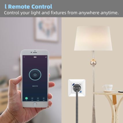 Immax NEO 07801L - Розумна розетка 16A/230V + 1xUSB-A+1xUSB C Tuya