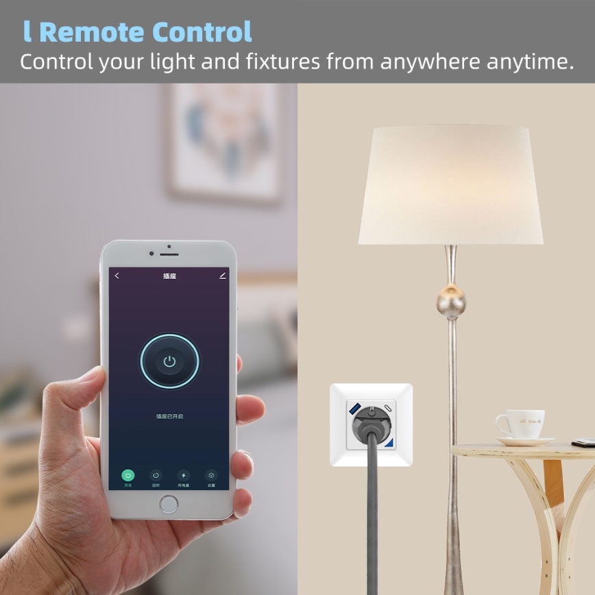 Immax NEO 07801L - Розумна розетка 16A/230V + 1xUSB-A+1xUSB C Tuya