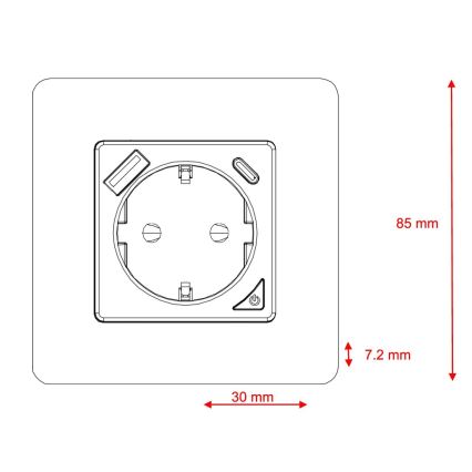 Immax NEO 07801L - Розумна розетка 16A/230V + 1xUSB-A+1xUSB C Tuya