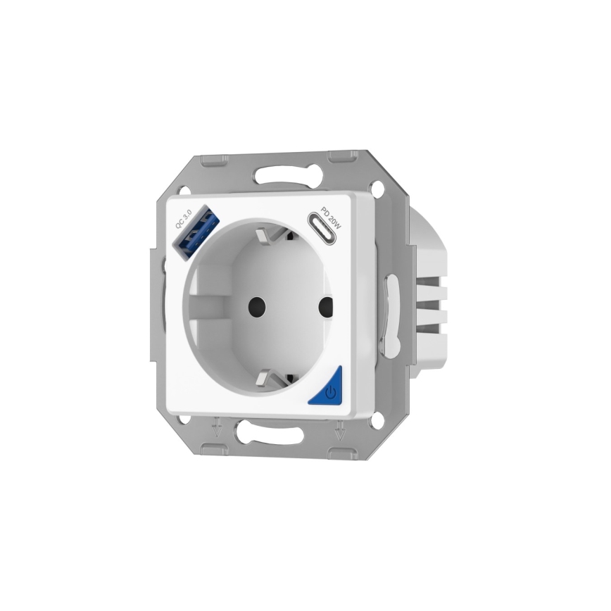 Immax NEO 07801L - Умная розетка 16A/230V с 1x USB-A и 1x USB-C Tuya SCHUKO