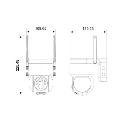 Immax NEO 07803L - Розумна вулична камера з датчиком на сонячній батареї SENTRY 6000 mAh Wi-Fi Tuya IP65