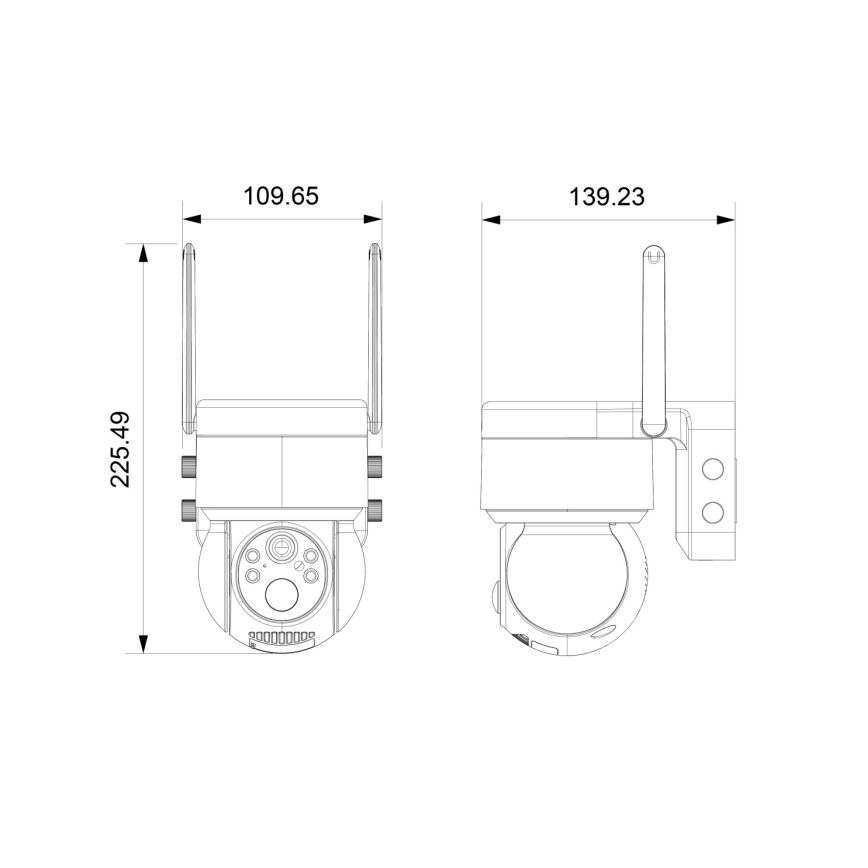 Immax NEO 07803L - Розумна вулична камера з датчиком на сонячній батареї SENTRY 6000 mAh Wi-Fi Tuya IP65
