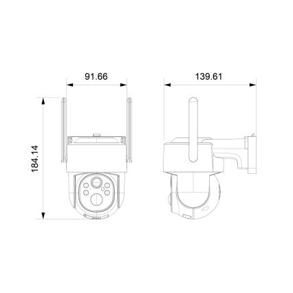 Immax NEO 07804L - Розумна вулична камера з датчиком на сонячній батареї 9000 mAh Wi-Fi Tuya IP65