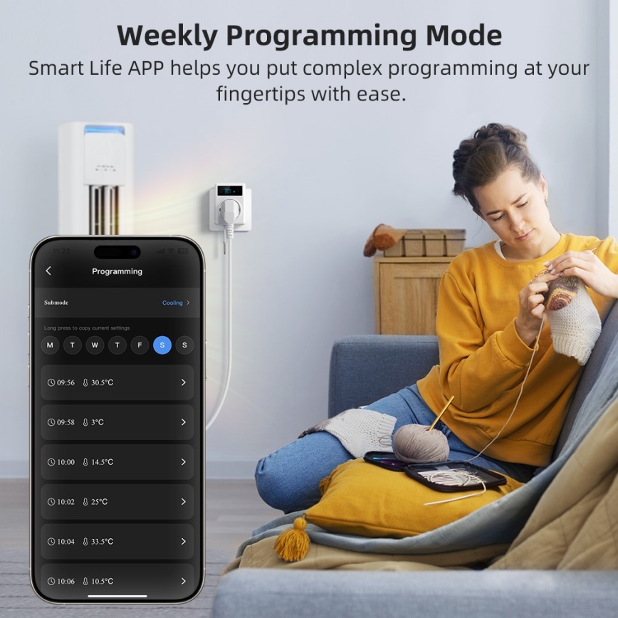 Immax NEO 07811L - Умная Wi‑Fi розетка с датчиком температуры, тип F, максимальная нагрузка 3680 Вт