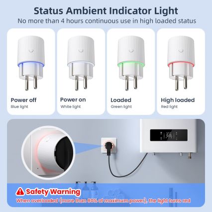 Immax NEO 07812L - Розумна розетка E 3500 Вт Tuya Wi-Fi