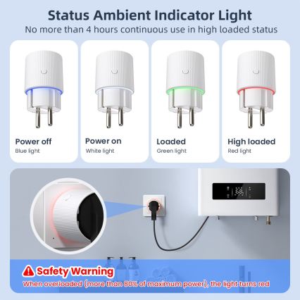 Immax NEO 07812L - Розумна розетка E 3500W Wi-Fi