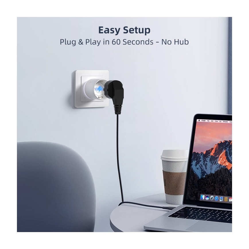 Immax NEO 07812L - Умная розетка E 3500W Tuya Wi-Fi