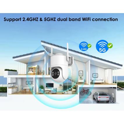 Immax NEO 07819L - Умная уличная камера с 4 МП сенсором, питание 5 В, степень защиты IP65, совместима с Tuya и Wi-Fi
