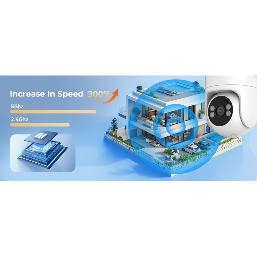 Immax NEO 07819L - Умная уличная камера с 4 МП сенсором, питание 5 В, степень защиты IP65, совместима с Tuya и Wi-Fi