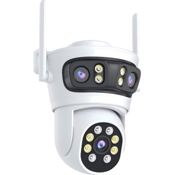 Immax NEO 07823L - Розумна зовнішня камера із сенсорами 2 Мп+2 Мп+2 Мп, живлення 5 В, Wi‑Fi