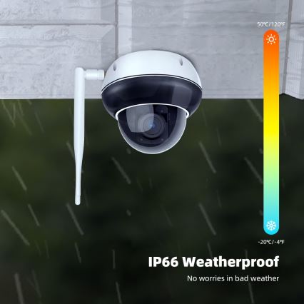 Immax NEO 07825L - Умная уличная купольная камера с 5 МП сенсором, 230 В, IP66, совместима с TUYA, Wi‑Fi