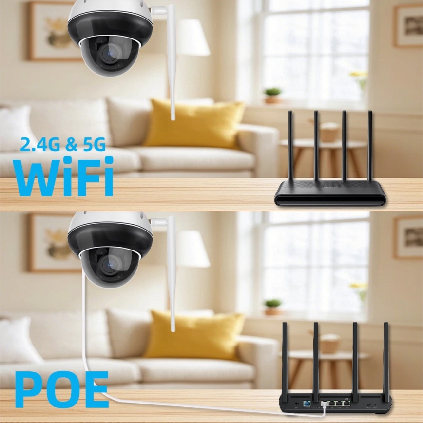 Immax NEO 07825L - Умная уличная купольная камера с 5 МП сенсором, 230 В, IP66, совместима с TUYA, Wi‑Fi
