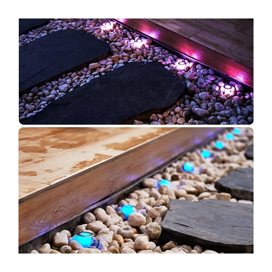 Immax NEO 07905L - Светодиодный RGB-светильник на солнечной батарее с регулированием яркости ESTRELAS 8xLED/0,25W/5V IP65 Tuya