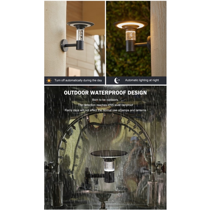 Immax NEO 07907L - Світильник на сонячній батареї з LED RGB+CW/W, регульованою яскравістю, настінний BUBBLES LED/2W/5,5V IP54 Tuya 4000 mAh