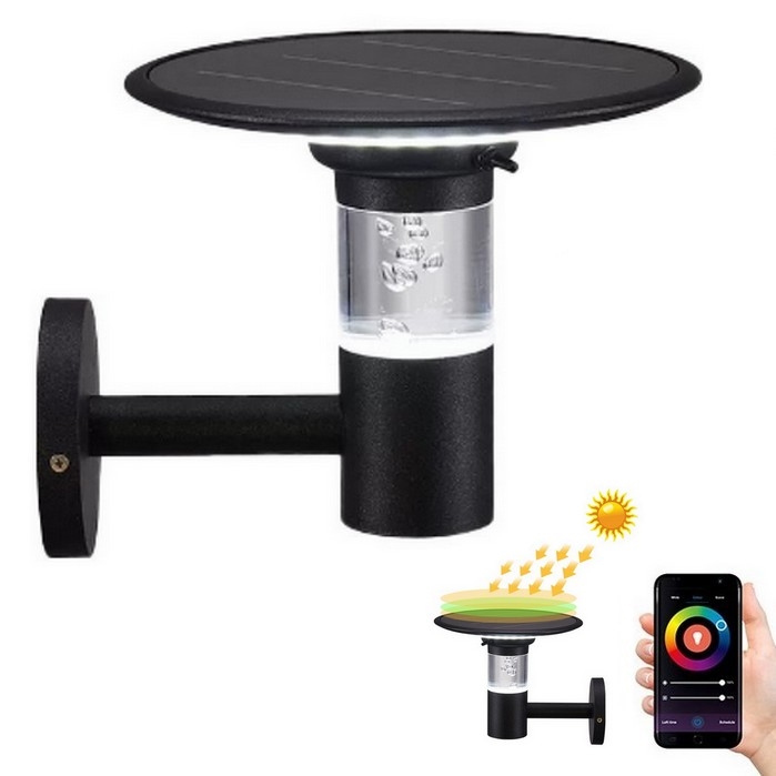 Immax NEO 07907L - Светодиодный настенный RGB+CW/W-светильник на солнечной батарее с регулированием яркости BUBBLES LED/2W/5,5V IP54 Tuya
