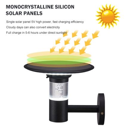 Immax NEO 07907L - Светодиодный настенный RGB+CW/W светильник на солнечной батарее с регулированием яркости BUBBLES LED/2W/5,5V IP54 Tuya 4000 mAh