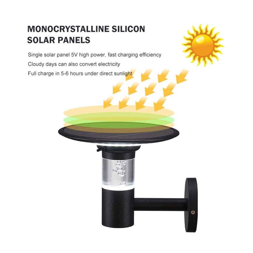 Immax NEO 07907L - Светодиодный настенный RGB+CW/W светильник на солнечной батарее с регулированием яркости BUBBLES LED/2W/5,5V IP54 Tuya 4000 mAh