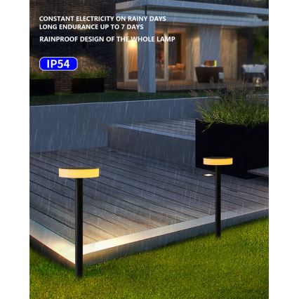 Immax NEO 07910L - Светодиодный RGB солнечный светильник с диммером и датчиком NEO LITE LED/1W/5V круглый IP54 Tuya 1300 мАч