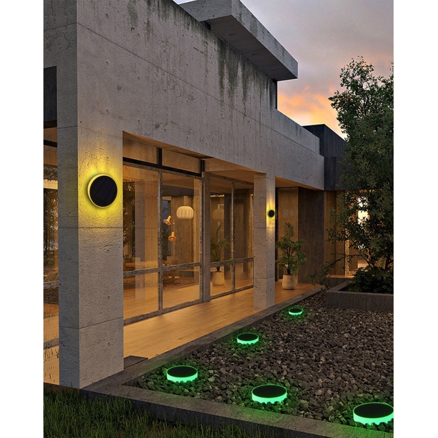Immax NEO 07910L - Светодиодный RGB солнечный светильник с диммером и датчиком NEO LITE LED/1W/5V круглый IP54 Tuya 1300 мАч