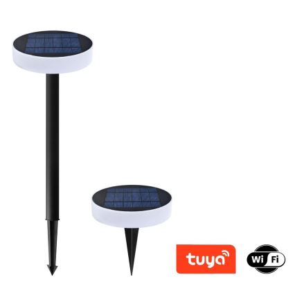 Immax NEO 07910L - Светодиодный RGB-светильник на солнечной батарее с регулированием яркости и датчиком NEO LITE LED/1W/5V круглый IP54 Tuya 1300 mAh