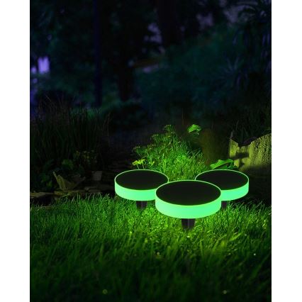 Immax NEO 07910L - LED RGB Світильник на сонячній батареї з регулюванням яскравості та датчиком NEO LITE LED/1W/5V круглий IP54 Tuya 1300 mAh