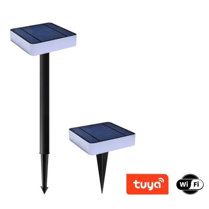 Immax NEO 07911L - світлодіодний RGB сонячний світильник з димером та сенсором NEO LITE LED/1W/5V квадратний IP54 Tuya 1300 мАг