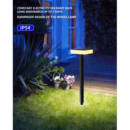 Immax NEO 07911L - світлодіодний RGB сонячний світильник з димером та сенсором NEO LITE LED/1W/5V квадратний IP54 Tuya 1300 мАг