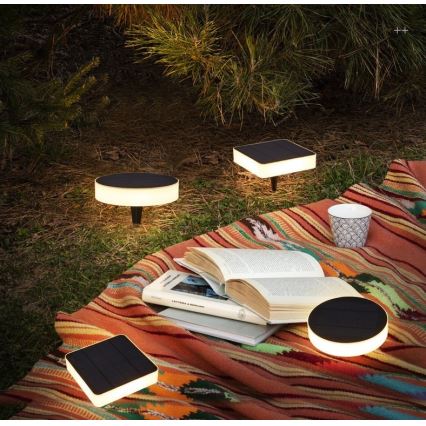 Immax NEO 07911L - Светодиодный RGB-светильник на солнечной батарее с регулированием яркости и датчиком NEO LITE LED/1W/5V угловой IP54 Tuya 1300 mAh