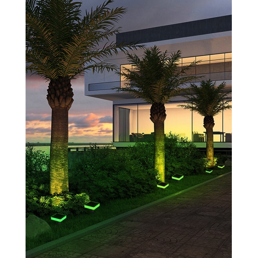 Immax NEO 07911L - Светодиодный RGB-светильник на солнечной батарее с регулированием яркости и датчиком NEO LITE LED/1W/5V угловой IP54 Tuya 1300 mAh