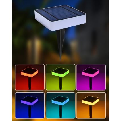 Immax NEO 07911L - Светодиодный RGB-светильник на солнечной батарее с регулированием яркости и датчиком NEO LITE LED/1W/5V угловой IP54 Tuya