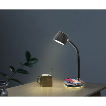 Immax NEO 08996L - Настільна LED лампа з регулюванням яскравості та бездротовою зарядкою PERLA LED/1,5W + LED/6W/230V 3800-4300K
