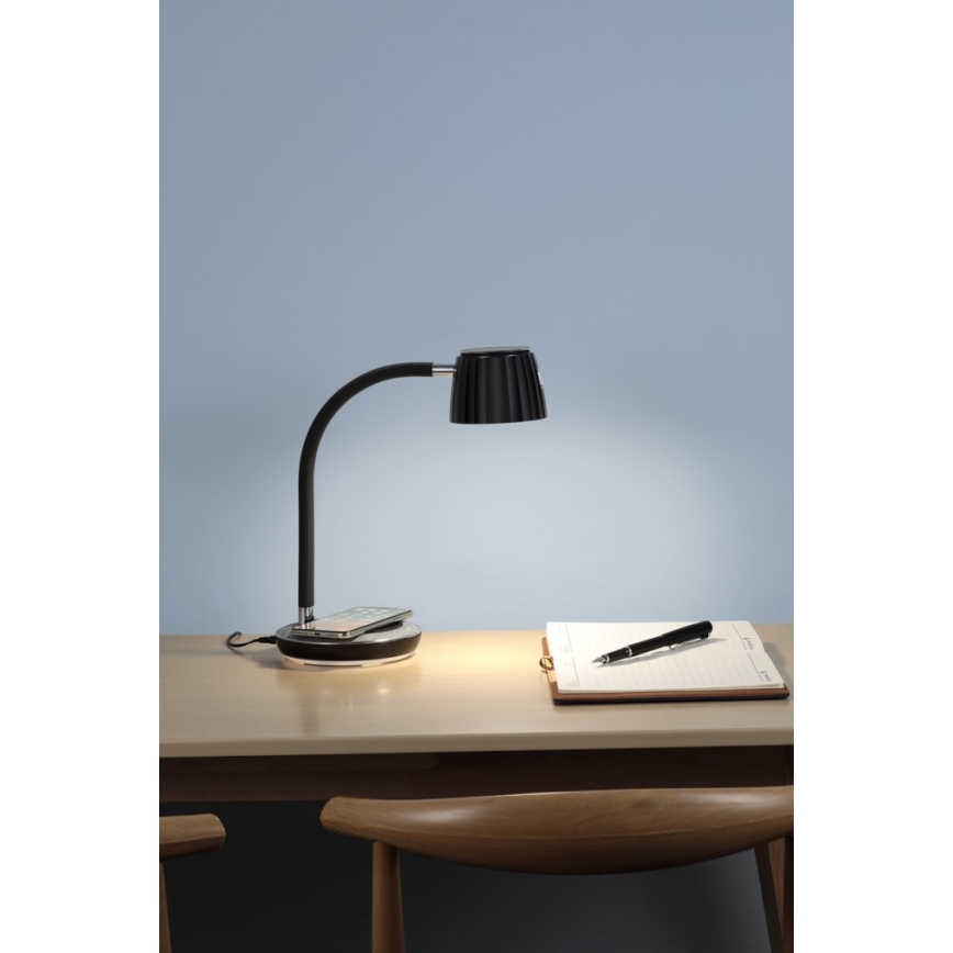 Immax NEO 08996L - Настільна LED лампа з регулюванням яскравості та бездротовою зарядкою PERLA LED/1,5W + LED/6W/230V 3800-4300K