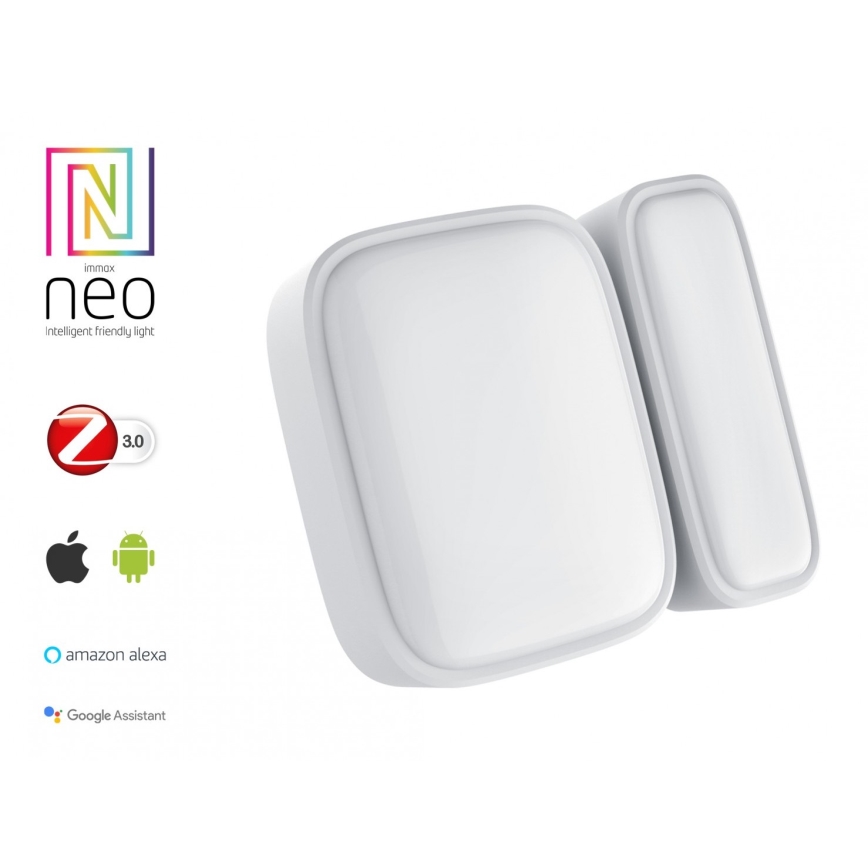 Immax NEO SMART - КОМПЛЕКТ 3x Магнітний датчик на вікна та двері Zigbee Tuya