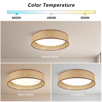 Immax NEO 07288L - LED+CCT димований стельовий світильник LONA LED/36W/230V 3000-6000K Wi-Fi Tuya діаметр 45,5 см + пульт дистанційного керування