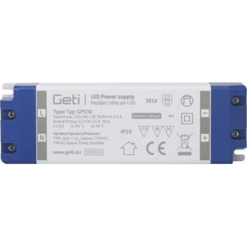 Імпульсний блок живлення для світлодіодних стрічок 30W/12V IP20