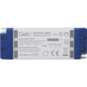 Імпульсний блок живлення для світлодіодних стрічок 40W/12V IP20