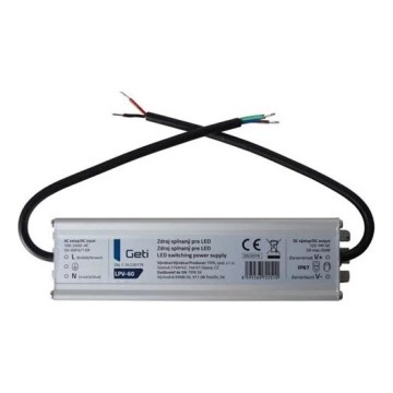 Імпульсний блок живлення для світлодіодних стрічок 60W/12V IP67
