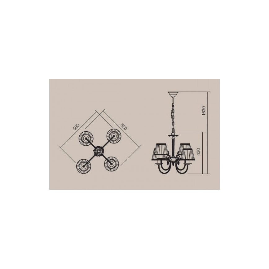 Incanti 02-657 - Люстра на цепи ILARIA 4xE14/28W/230V