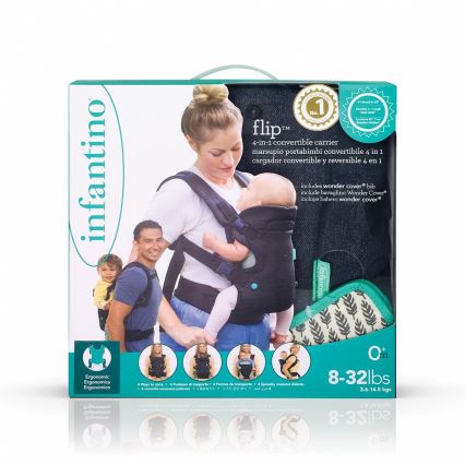 Infantino - Детский слинг FLIP ADVANCED 4в1 черный