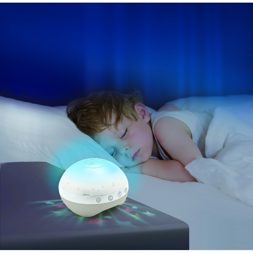 Infantino - Мобиль для кроватки с мелодией 3 в 1, 3xAAA, коричневый