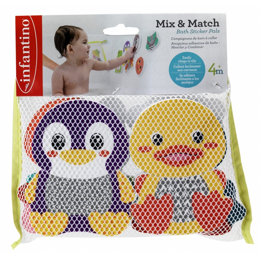 Infantino - Пінопластові наліпки для ванни MIX&MATCH