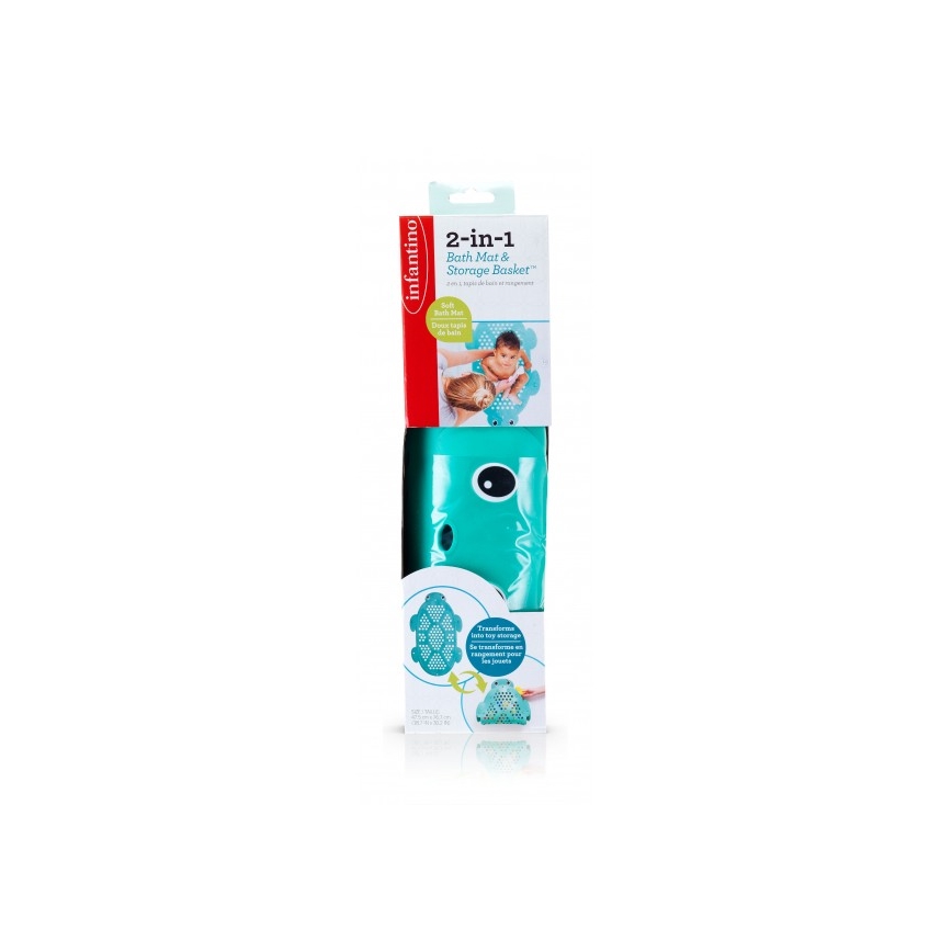 Infantino - Противоскользящий коврик для ванной 2в1 черепаха
